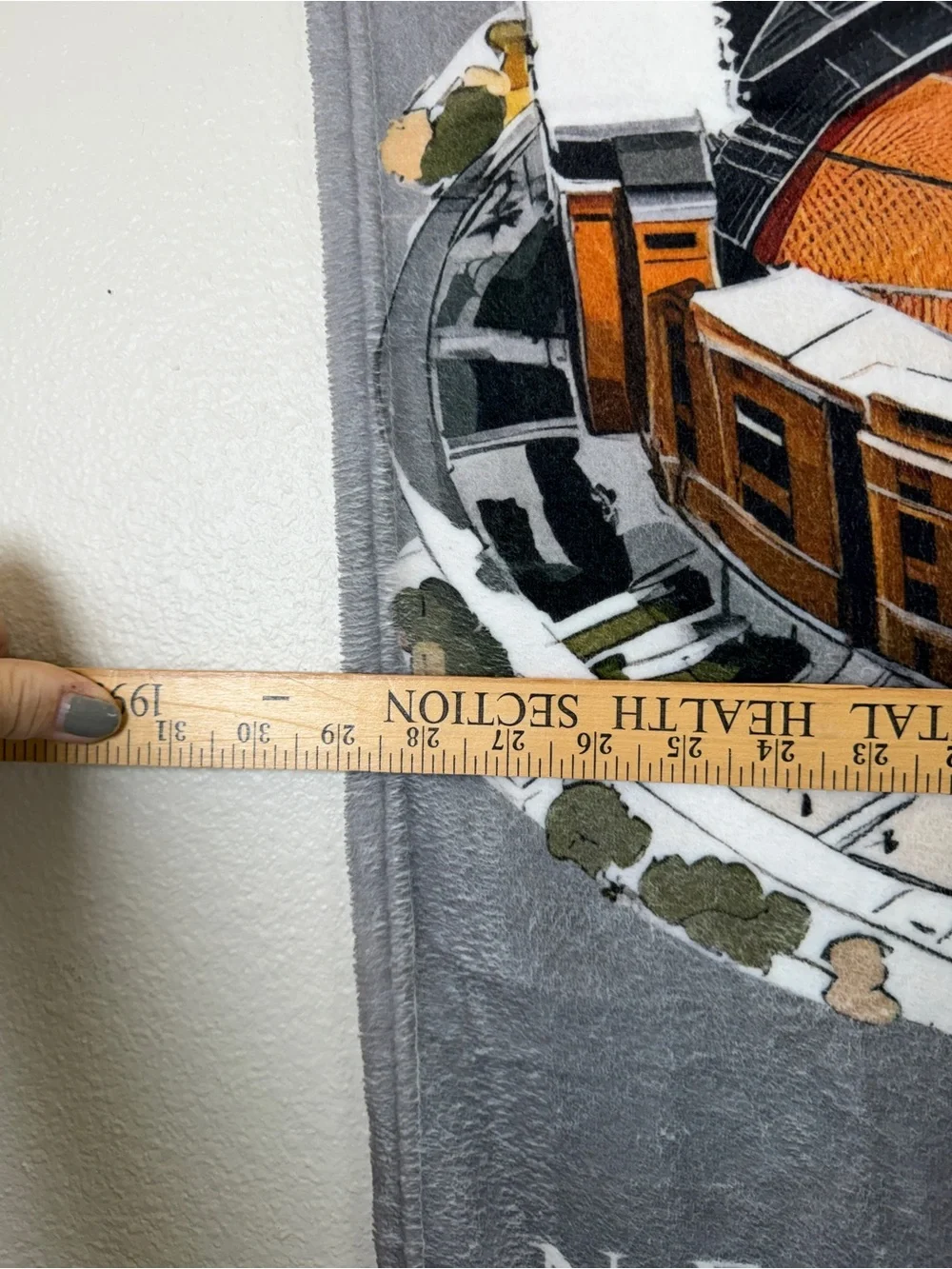 Source Unknown Gray & Orange Neyland Stadium Wall Throw